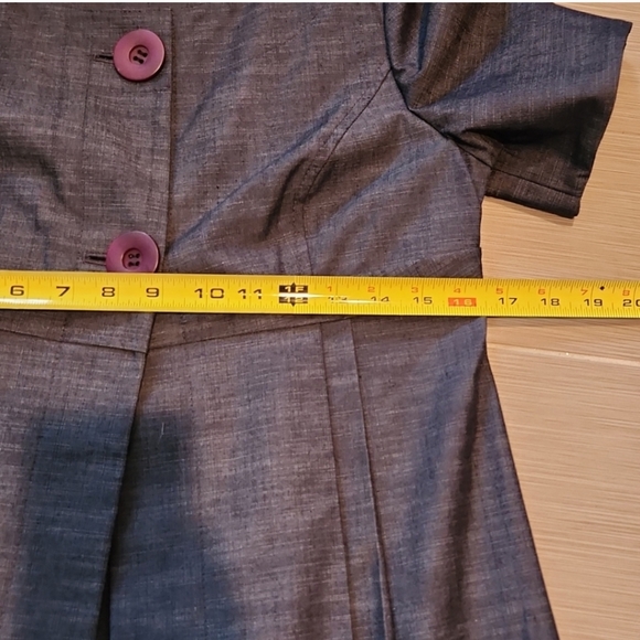 Semantiks, Pleated Chambray, Two Button Jacket/shirt, Sz S, EUC - Picture 7 of 9